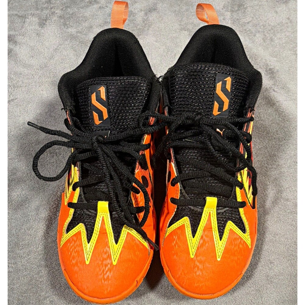 PUMA MB.03 Unisex Kids Basketball Sneakers Orange/Black/Yellow US 6.5
